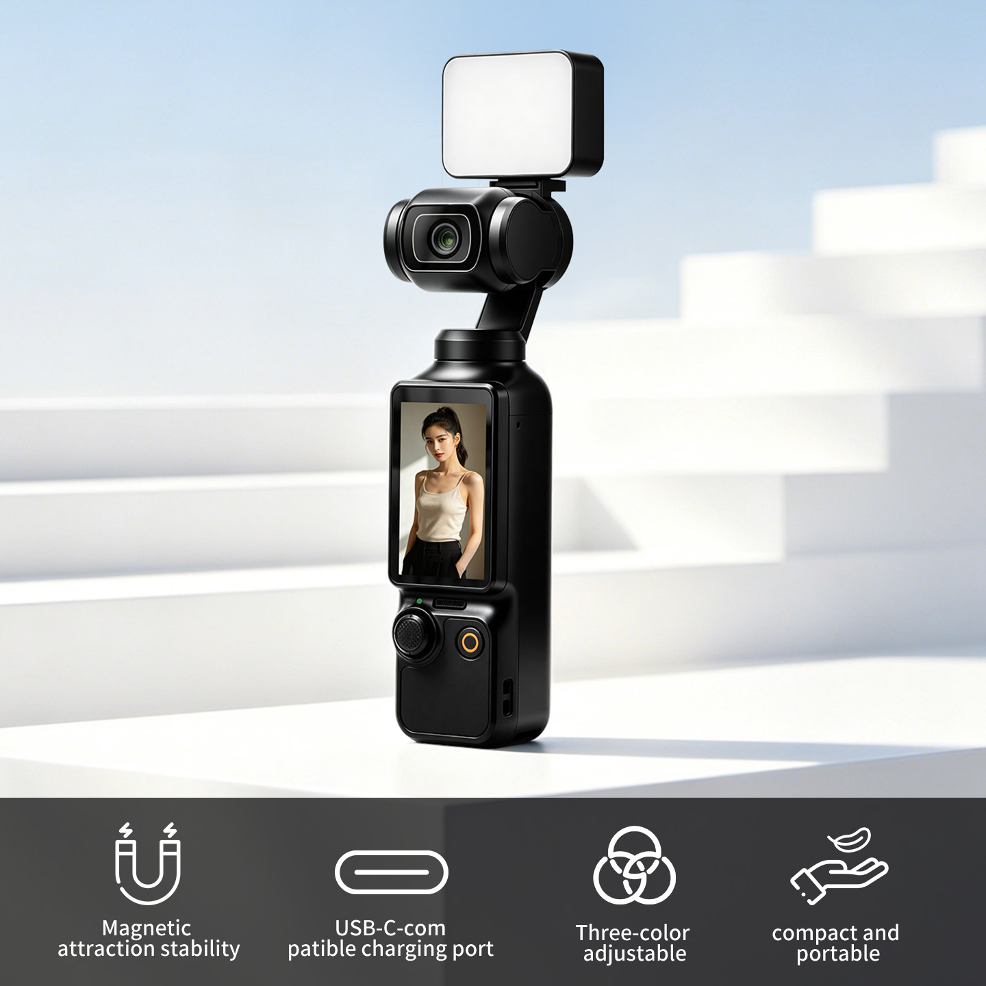 Photography Lighting Kit Portable - ポータブル磁気フィルライト DJI Osmo Pocket 3 ミニ