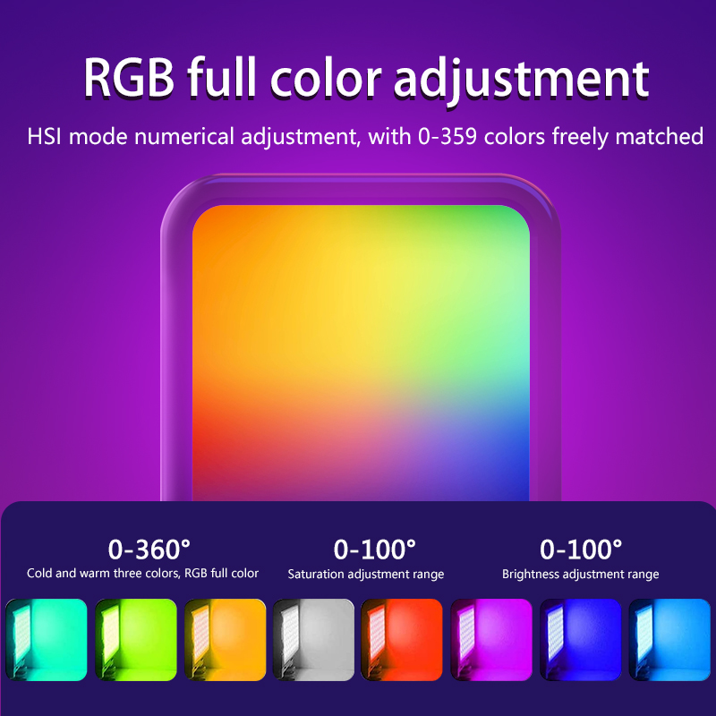 ポータブルW70RGB LEDフルカラーRGB LEDビデオ - Photography Lighting Handheld のレビューと価格