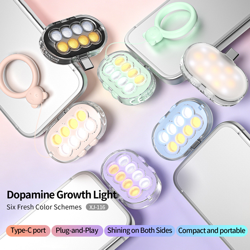 LED携帯電話用フィルライト、自撮り用、美肌撮影用、ドーパミ - Photography Lighting Brands のレビューと価格