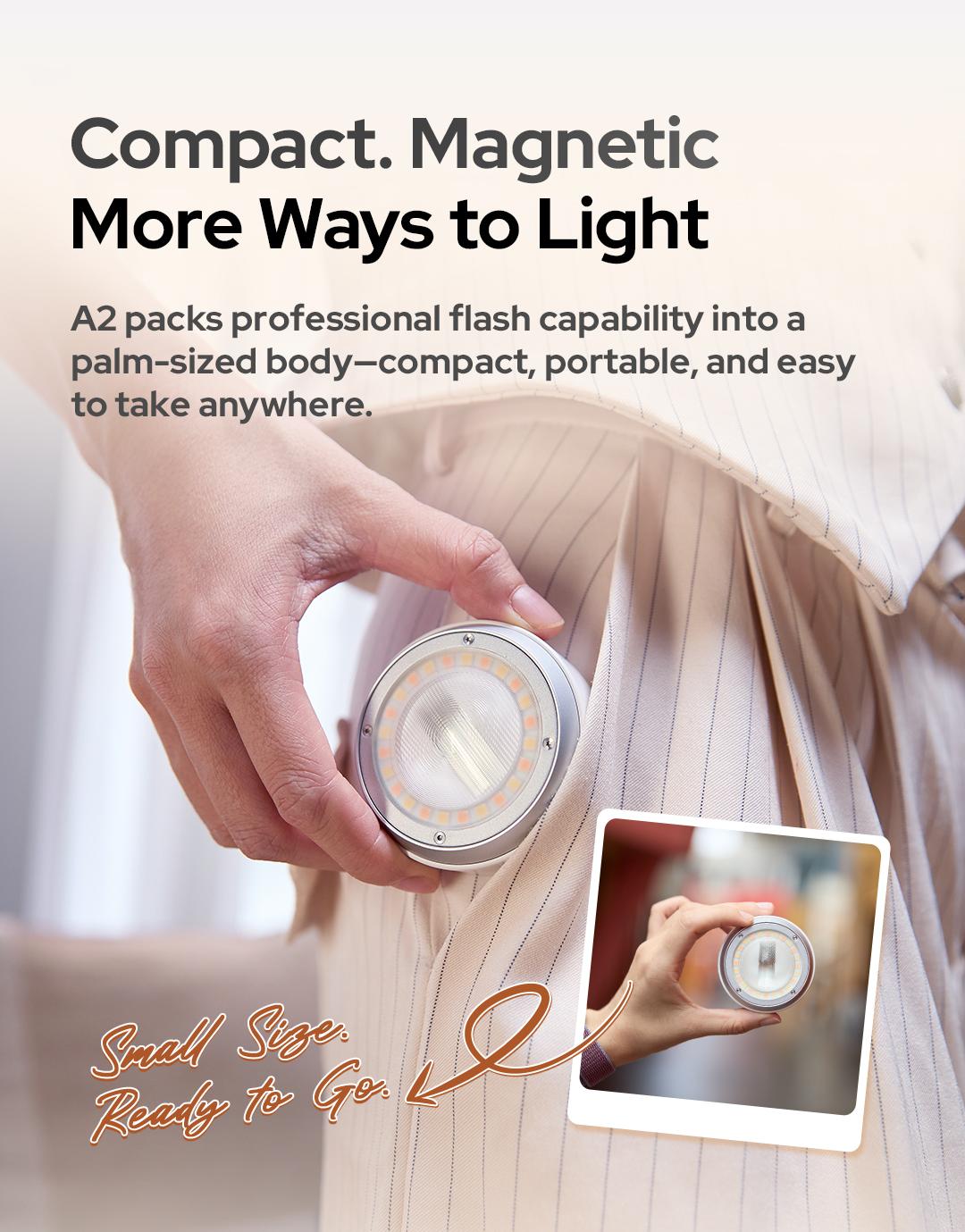 Godox A2 マグネット式フラッシュライト。iPhone - Photography Lighting Brands のレビューと価格