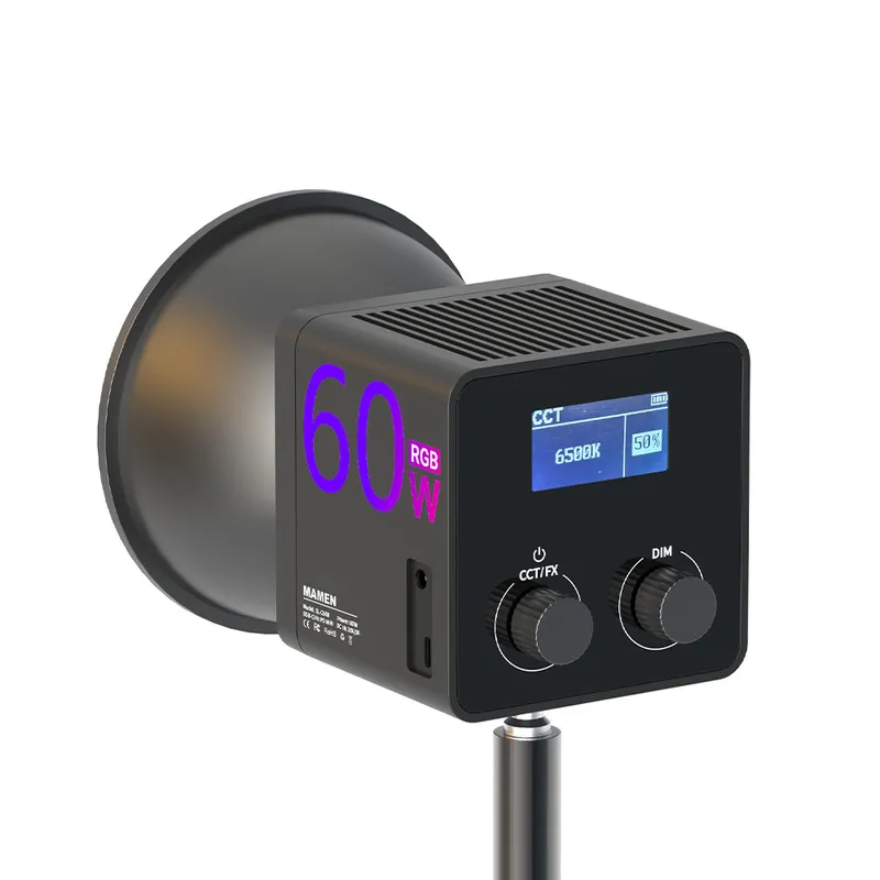 60W ポータブルLED COBビデオライト。RGBフィルラ - Photography Lighting Handheld のレビューと価格